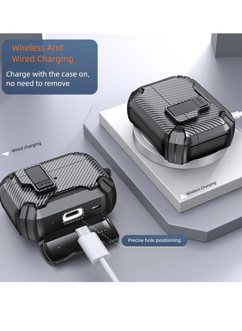 AirPods 4/AirPods Pro/AirPods Pro 2/AirPods Pro 3 protective case, magsafe，phone holder, pop-up headphone case,earphone protecter，headphone protecter，earphone case - Image 2