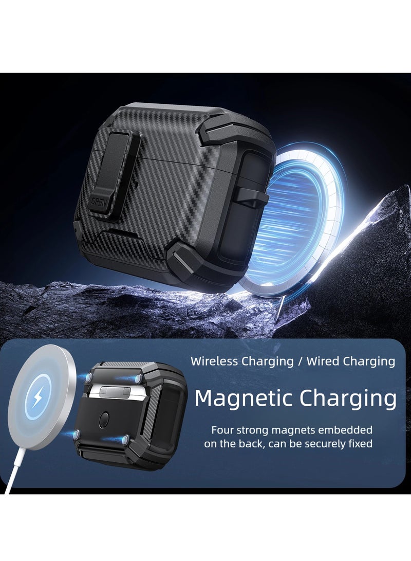 AirPods 4/AirPods Pro/AirPods Pro 2/AirPods Pro 3 protective case, magsafe，phone holder, pop-up headphone case,earphone protecter，headphone protecter，earphone case - Image 4