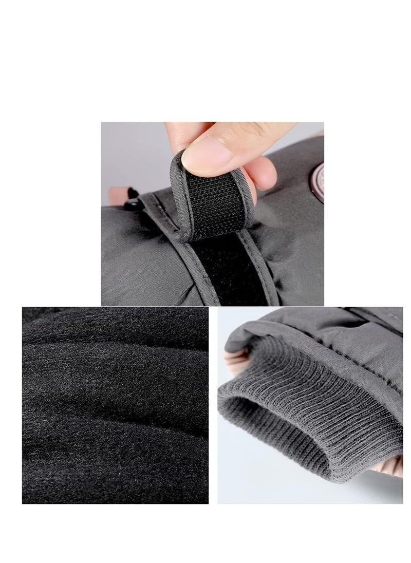 Winter Ski Gloves, Waterproof and Windproof Touchscreen Snow Gloves for Men Women, Anti-Slip Snowboard Warm Winter Gloves for Cold Weather, Perfect Thermal Protection, Purple, 1 Pair