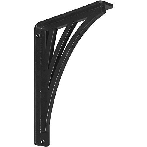 Ekena Millwork BKTM01X07X10SNE 1 2" W x 7 1/2" D x 10" H Nevio Wrought Iron Bracket (Single Center Brace) - Image 1