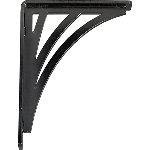 Ekena Millwork BKTM01X07X10SNE 1 2" W x 7 1/2" D x 10" H Nevio Wrought Iron Bracket (Single Center Brace) - Image 4