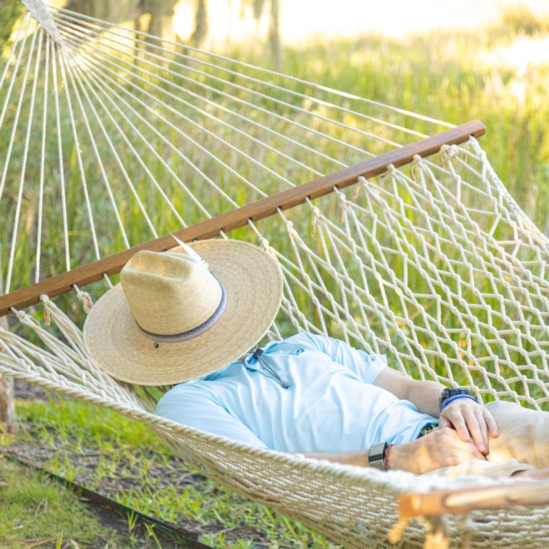 Castaway Hammocks Castaway Living 13 ft. Double Traditional Hand Woven Cotton Rope Hammock â€“ 2-Person, 450 lb Capacity, Free Extension Chains & Tree Hooks, Designed in The USA - Image 2