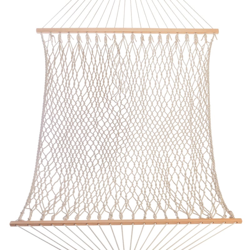 Castaway Hammocks Castaway Living 13 ft. Double Traditional Hand Woven Cotton Rope Hammock â€“ 2-Person, 450 lb Capacity, Free Extension Chains & Tree Hooks, Designed in The USA - Image 5