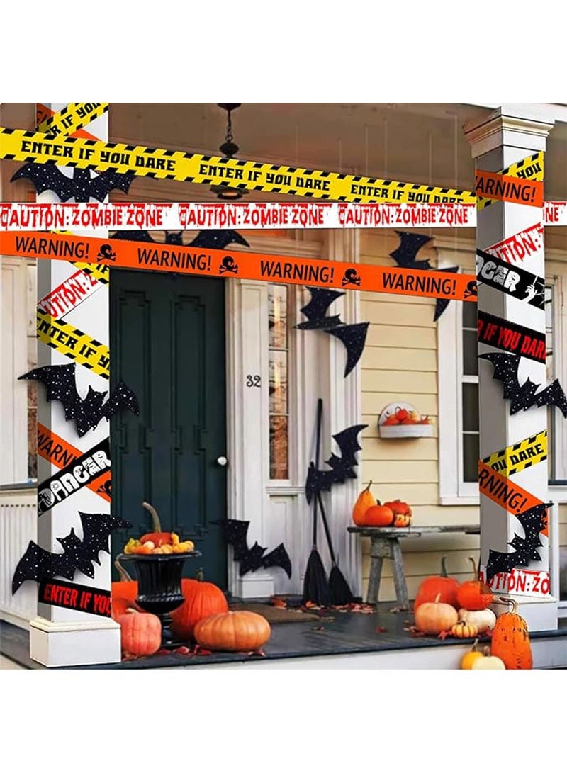 Yoawllty 5PCS Halloween Caution Tape Decoration, Halloween Decorations, 16.4 ft Warning Tape Bundle, Decoration for Halloween Party - Image 5