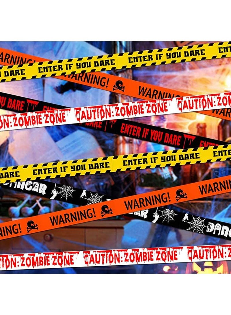 Yoawllty 5PCS Halloween Caution Tape Decoration, Halloween Decorations, 16.4 ft Warning Tape Bundle, Decoration for Halloween Party - Image 2