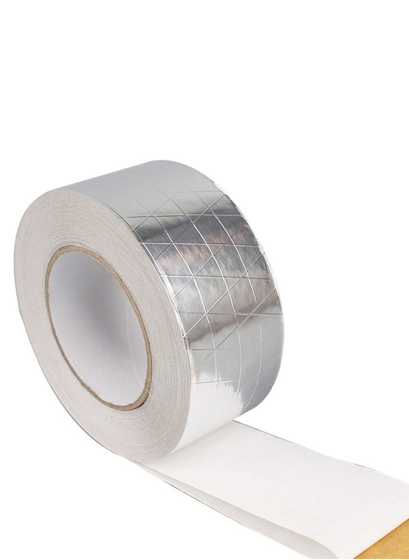 Generic Glass Aluminum Foil Tape, Glass Fiber Cloth Aluminum Tape Silver, Reinforced Self-Adhesive Heat Reflective Tape, Heat Jacketing Insulation Resistant High Temperature HVAC Tape (2.36inch x 82ft)  - Image 1