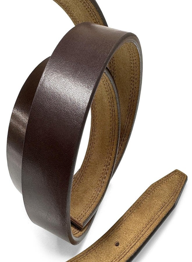 بيلتس.كوم 3515203 حزام قابل للعكس بدون مشبك بديل حزام رسمي من جلد البقر المحبب بالكامل عرض 1-3/8 بوصة (35 مم) (لون بني/رمادي داكن، 34) - Image 4