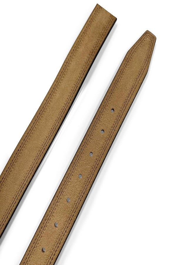 بيلتس.كوم 3515203 حزام قابل للعكس بدون مشبك بديل حزام رسمي من جلد البقر المحبب بالكامل عرض 1-3/8 بوصة (35 مم) (لون بني/رمادي داكن، 34) - Image 5