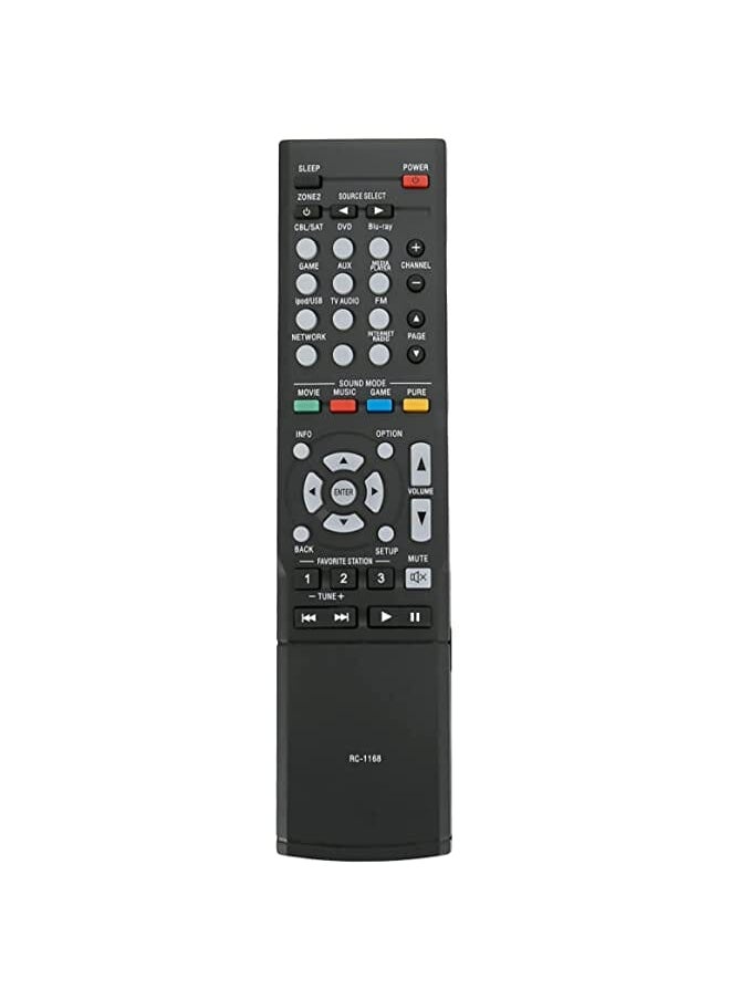 Zaboon - Rc-1168 Replacement Remote Control Fit For Denon Avr-1612 Avr-1613 Avr-1713 Rc-1181 Rc-1168 Avr-E400 Avr-S710W Avr-X1100W Av Receiver - Image 1