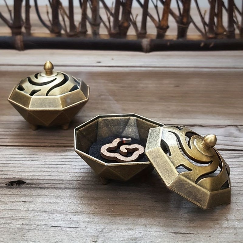 Rosewood Tai Chi Line and Cone Incense Holder Tray - Image 5