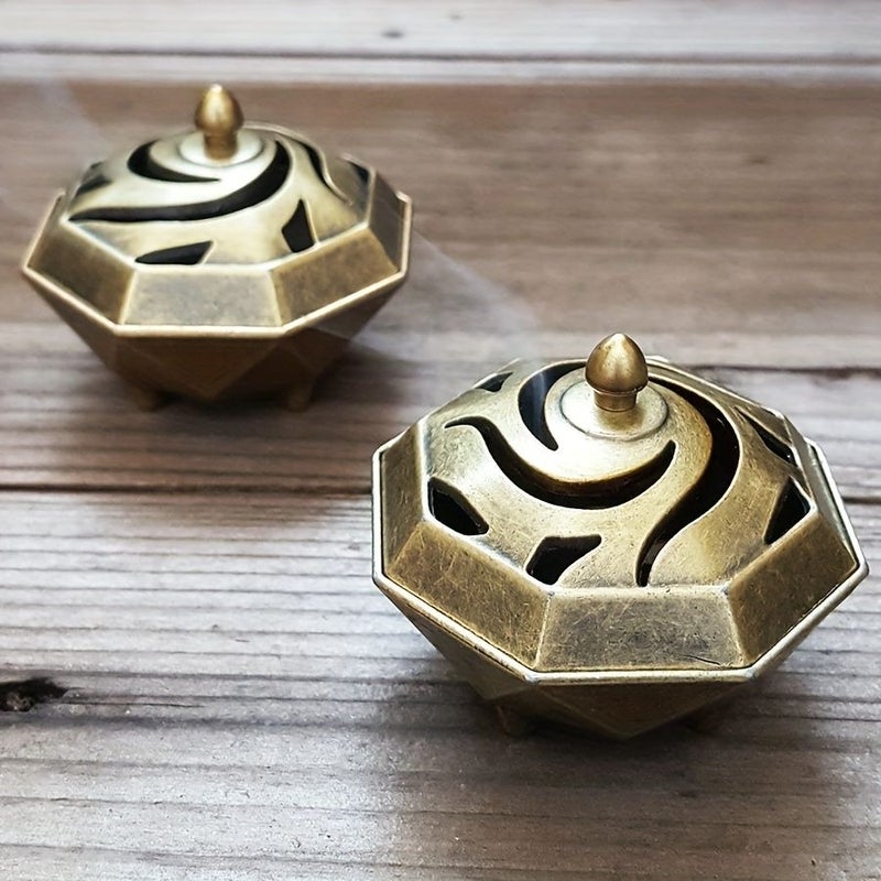 Rosewood Tai Chi Line and Cone Incense Holder Tray - Image 1