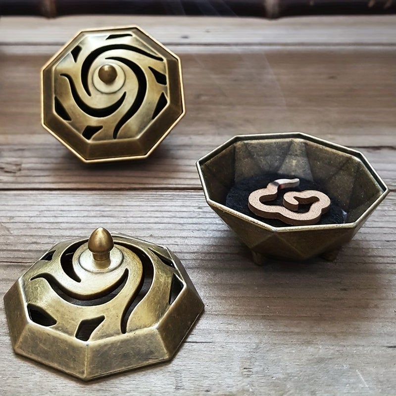 Rosewood Tai Chi Line and Cone Incense Holder Tray - Image 3