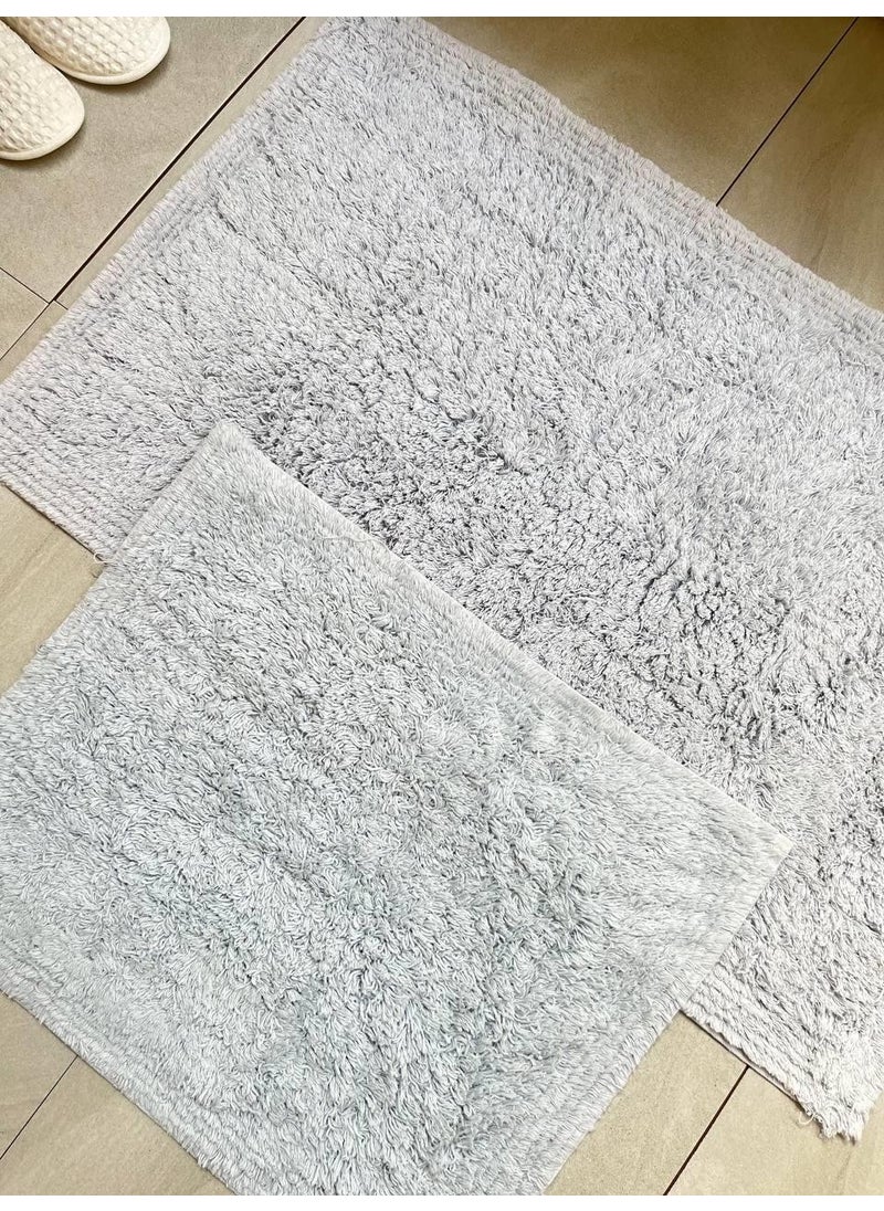 Lantau Natural Cotton 2-Piece Bathroom Mat Set 60X100+50X60 cm - Grey - pzsku/ZDD493D49A8816C2E66FAZ/45/_/1726220870/30ae5b26-36bc-4b19-b114-cbea8b0a1a79