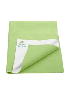 Tod PooL Tod PooL Breathable Bed Protector AntiPiling Fleece Extra Absorbent Washable Waterproof Quick Dry Sheet Bed Protector Sheet for Kids and Adults 1 Light Green Double Bed Size 260x200cm  - Image 1