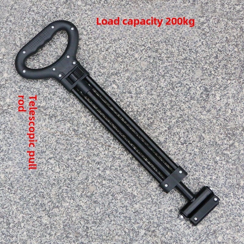 Trolley Trolley Camping Shopping Folding Handle Food Buying Flat Baby Carriage Folding Telescopic Trolley Accessories(Gathering pull rod) - Image 2