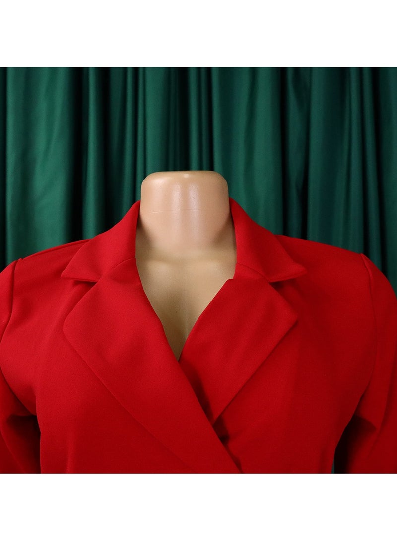 Shougu Suit Collar Fashionable And Elegant Pleated Dress  - Image 5
