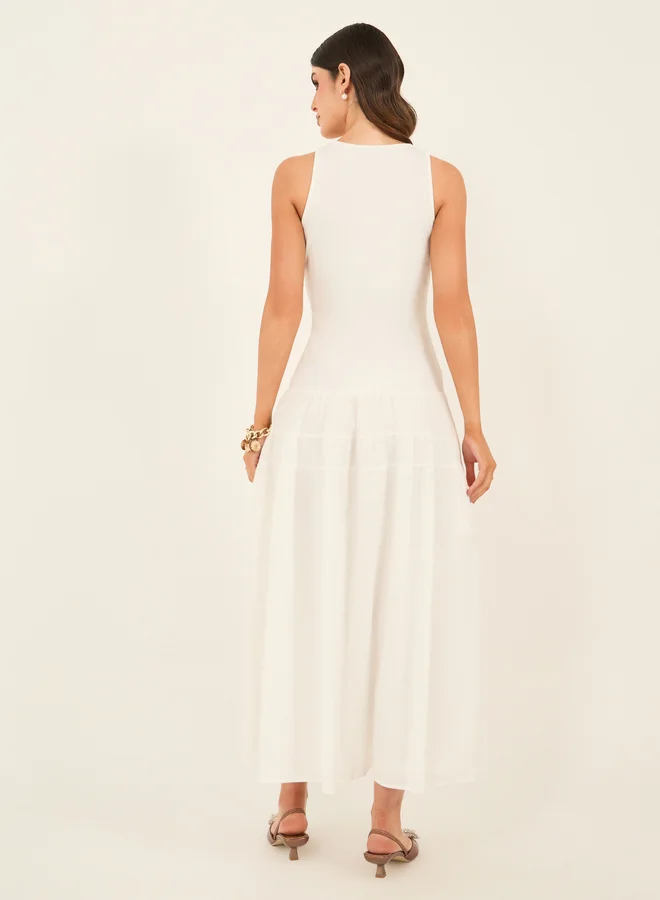 Styli Sleeveless White Dress