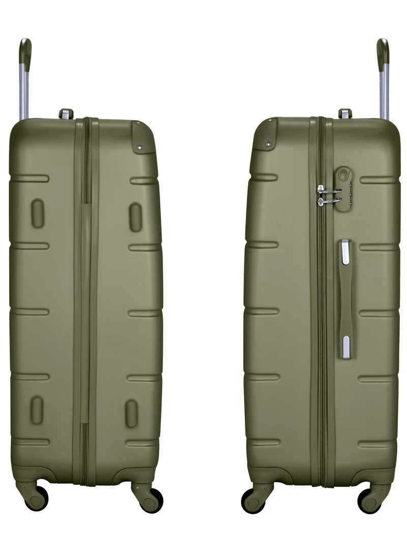 SENATOR Hard Case Travel Bag Extra Large Luggage Trolley ABS Lightweight Suitcase with 4 Spinner Wheels A1012 Olive Green
