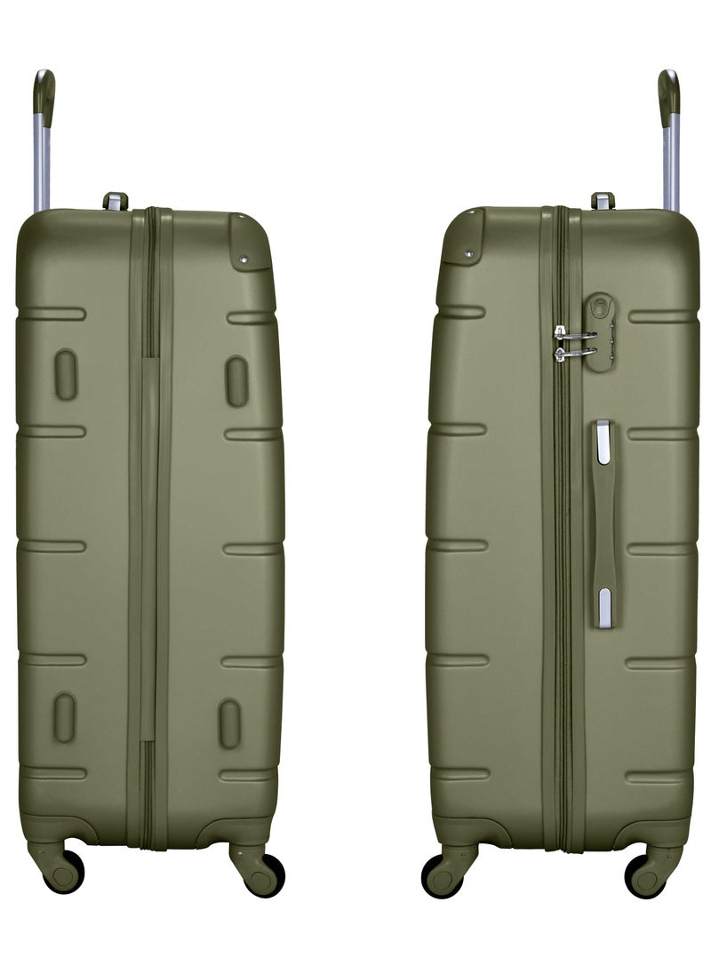 SENATOR Hard Case Travel Bag Extra Large Luggage Trolley ABS Lightweight Suitcase with 4 Spinner Wheels A1012 Olive Green  - Image 4