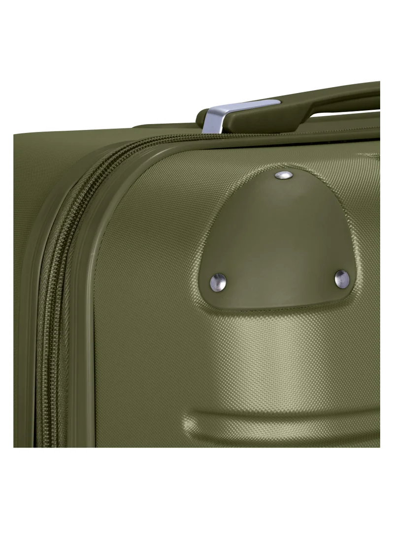 SENATOR Hard Case Travel Bag Extra Large Luggage Trolley ABS Lightweight Suitcase with 4 Spinner Wheels A1012 Olive Green