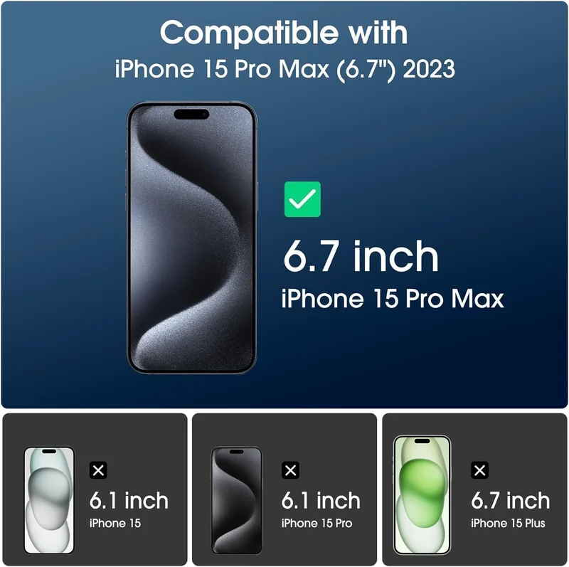 بلو بيك إسينشالز واقي شاشة "BluePeak" غير لامع (Matte) لهاتف iPhone 15 Pro Max؛ يتميز بمقاومة التوهج وبصمات الأصابع، ودعم تقنية اللمس ثلاثي الأبعاد (3D Touch)، وسهولة التركيب، وسطح بطبقة سيراميك غير لامعة.