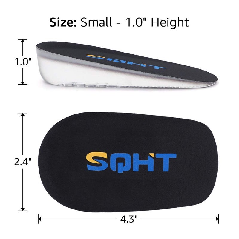 SQHT's Height Increase Insoles, Shoes Lifts, Heel Lift Inserts for Leg Length Discrepancies (Small - 1" Height) - Image 5