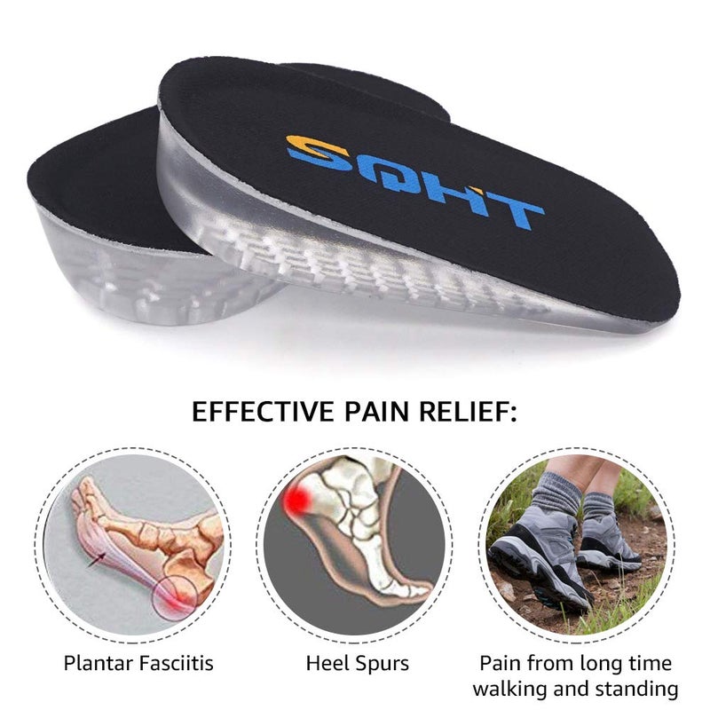 SQHT's Height Increase Insoles, Shoes Lifts, Heel Lift Inserts for Leg Length Discrepancies (Small - 1" Height) - Image 3