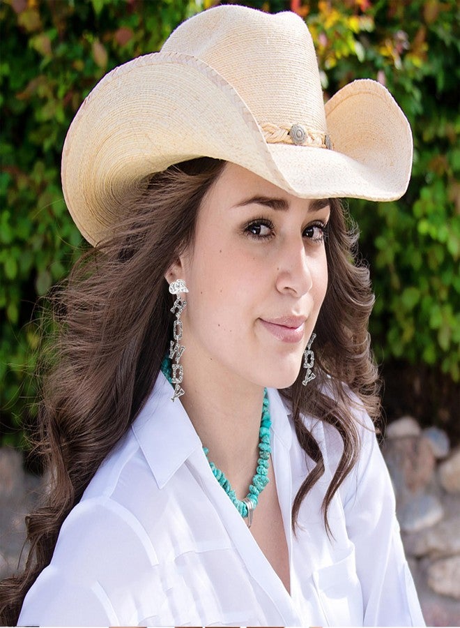 Wojgzon Western Cowgirl HOWDY Letters Glitter Drop Dangle Earrings for Women Acrylic Rodeo Disco Cowboy Hat Earrings Country Concert Party Outfits Jewelry - Image 4