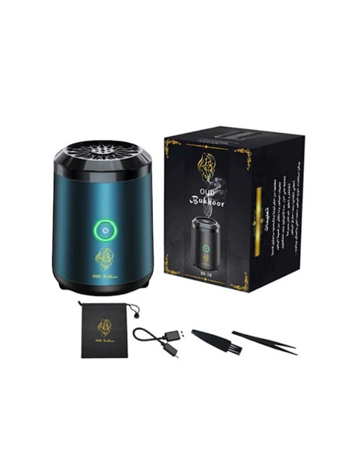 Oud Bukhoor جهاز بخور عود BK18 الكهربائي محمول يعمل بالطاقة عبر USB لموقد البخور للمنزل والسيارة والسفر