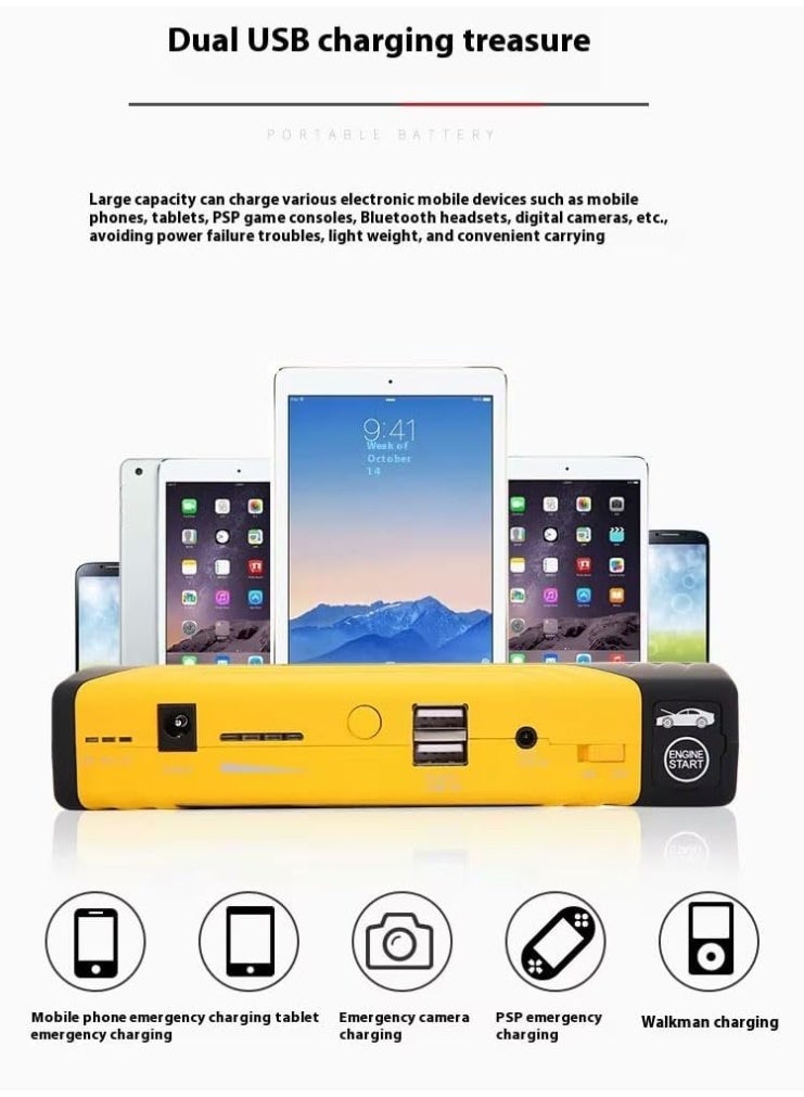 High-power car jump starter + 68800mAh power bank – 12V lithium battery for car charging and multi-use - Image 3