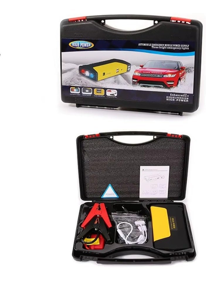 High-power car jump starter + 68800mAh power bank – 12V lithium battery for car charging and multi-use - Image 1