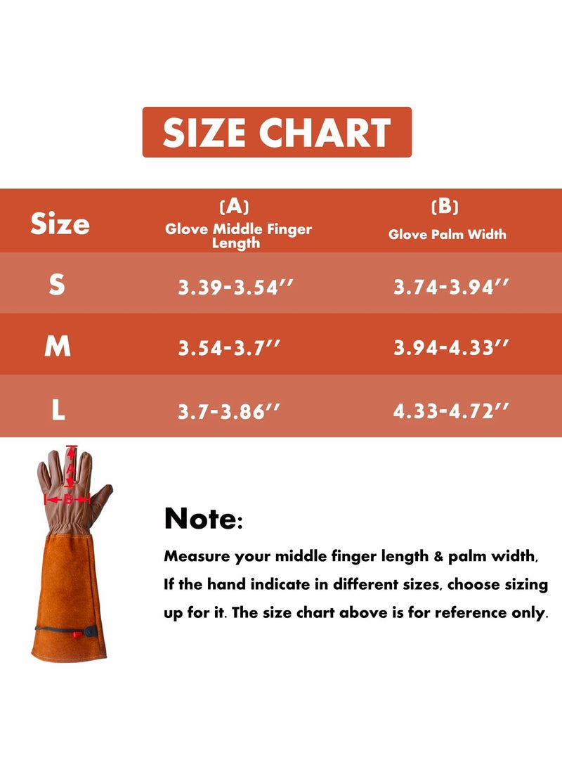 SOLARAE Cactus Gloves Thorn Proof Gardening for Rose Pruning Cacti Handling Leather Garden Work For Women Men Yard Gardener Gifts - Image 5