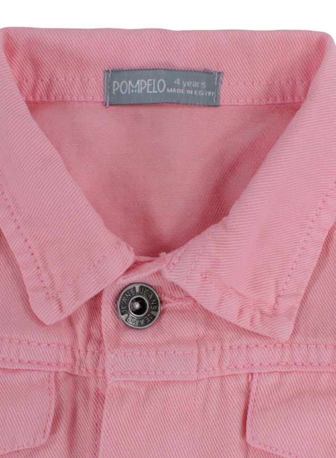 بمبيلو جاكيت قماش جاباردين للبنات – وردي - Image 3