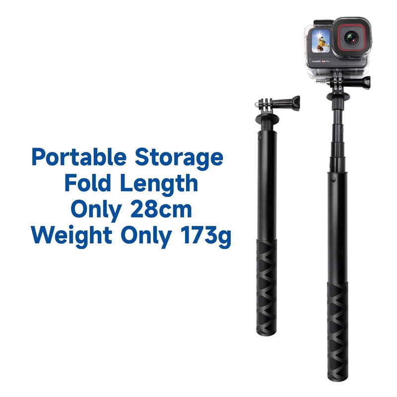 Shoot عصا سيلفي 45.2 بوصة/115 سم قابلة للتمديد مونو بود غير مرئية متوافقة مع جوبرو هيرو 12/11/10/9 لإنستا 360 إيس برو X3 دي جي آي أكشن 4 3 2 أكاسو وكاميرات أكشن أخرى - Image 5