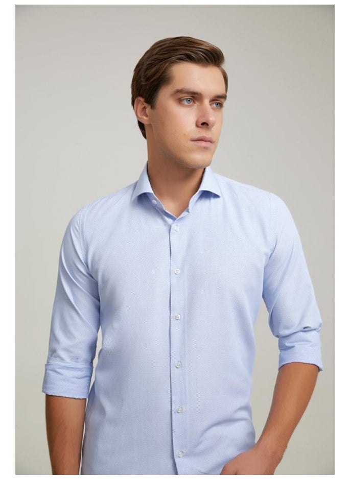 D'S DAMAT Ds Damat Slim Fit Blue Shirt  - Image 1