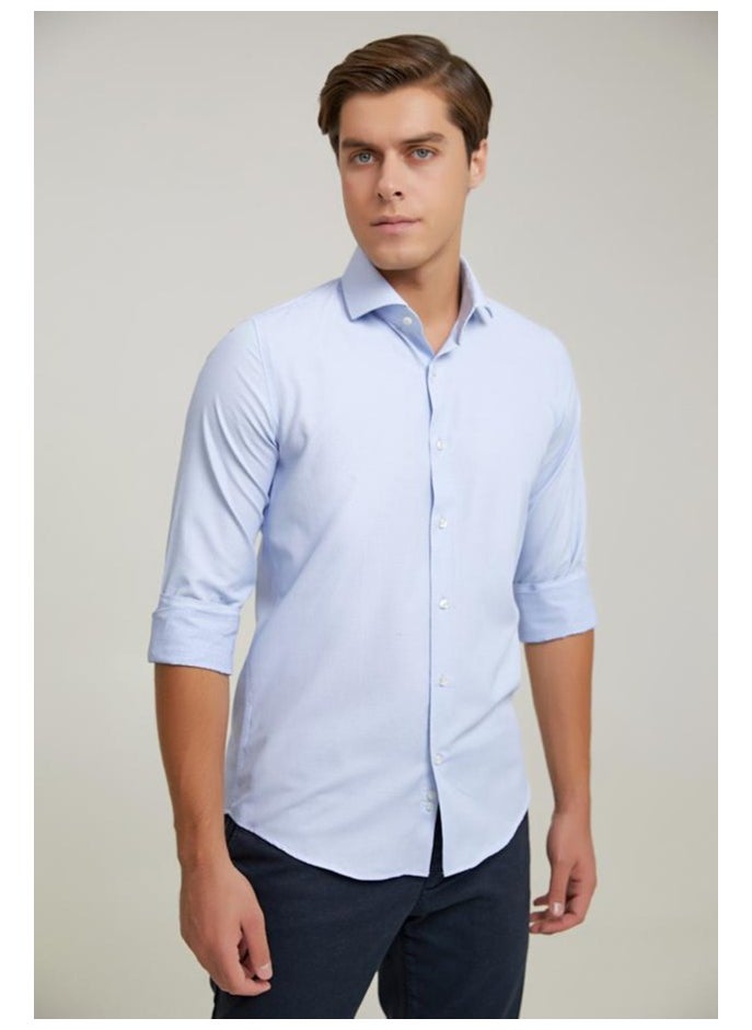 D'S DAMAT Ds Damat Slim Fit Blue Shirt  - Image 2