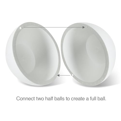 FloraCraft SmoothFōM Hollow Half Ball 5 Inch x 9.9 Inch White - Image 5