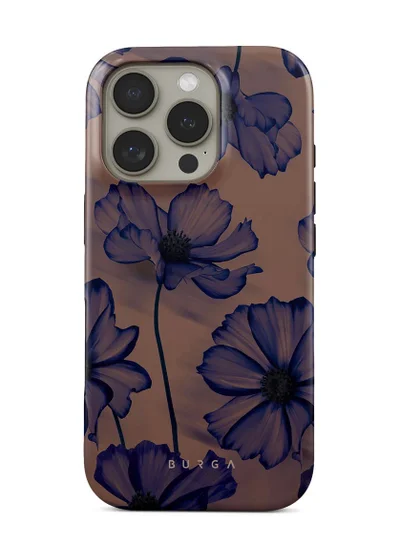 BURGA iPhone 16 Pro Max Case, 2 Piece Hard Shell + TPU Silicone Interior, Shock Absorption, All Port Accessible, Raised Bezel For Screen & Camera Protection, Never Fading HQ Print,Velvet Night