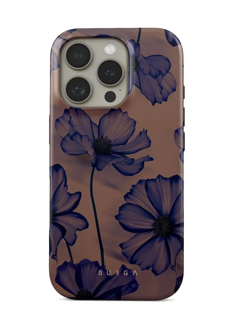BURGA iPhone 16 Pro Max Case, 2 Piece Hard Shell + TPU Silicone Interior, Shock Absorption, All Port Accessible, Raised Bezel For Screen & Camera Protection, Never Fading HQ Print,Velvet Night