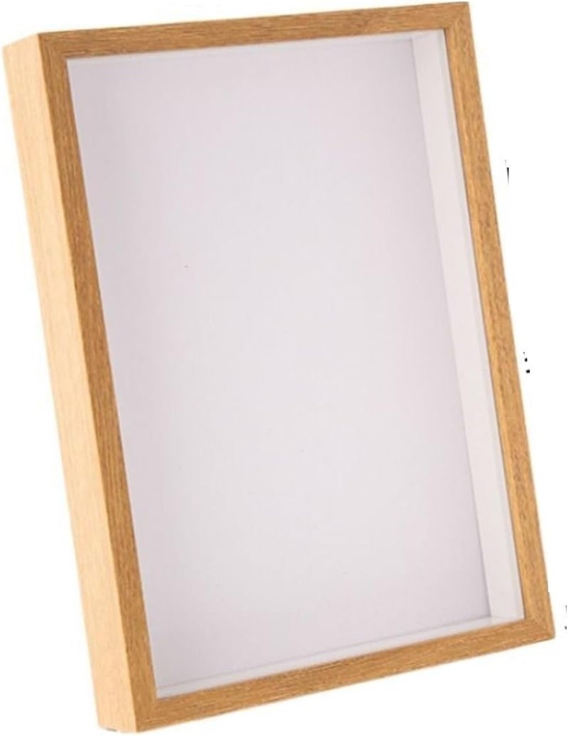 Shadows Box Frames 2Pcs Multi-Size Shadow Box Frame Natral Wood Black Rectangular Wooden Photo Frame Acrylic Display Case Dried Flower(Wood-8 x 10 inch) - Image 1