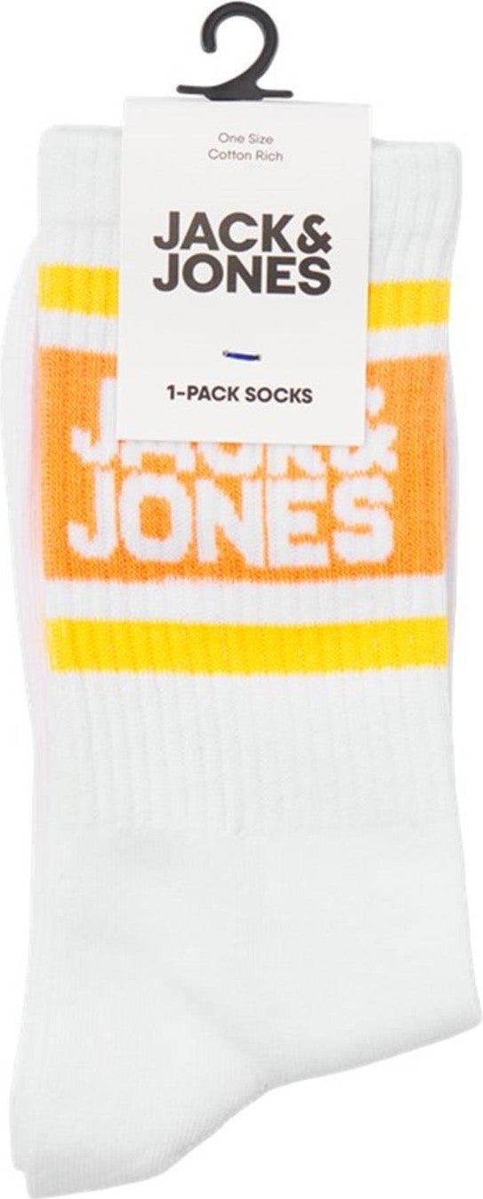 Jack Jones Jaclogo Stripe Tennis Sock 12250750 Orange - Image 2