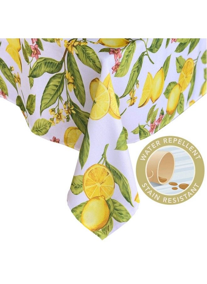 Newbridge Lemon Zest Botanical Print Indoor/Outdoor Fabric Napkins Yellow Lemon Vine Soil Resistant Water Repellent Fabric Napkins Set Of 8 Napkins  - Image 5