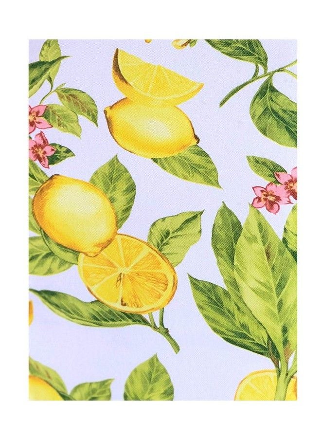 Newbridge - Lemon Zest Botanical Print Indoor/Outdoor Fabric Napkins Yellow Lemon Vine Soil Resistant Water Repellent Fabric Napkins Set Of 8 Napkins - Image 1