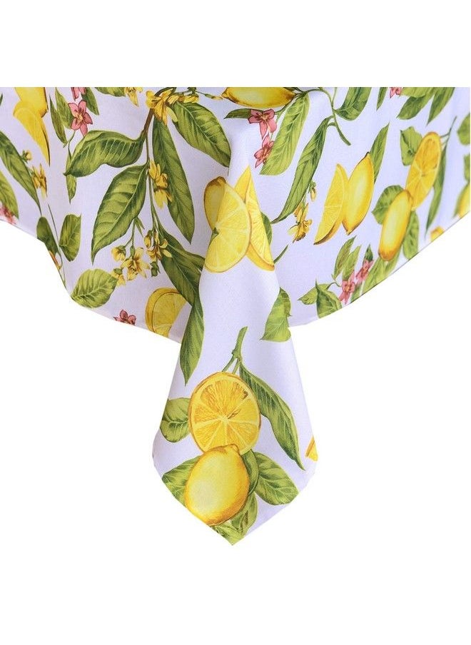 Newbridge Lemon Zest Botanical Print Indoor/Outdoor Fabric Napkins Yellow Lemon Vine Soil Resistant Water Repellent Fabric Napkins Set Of 8 Napkins  - Image 4