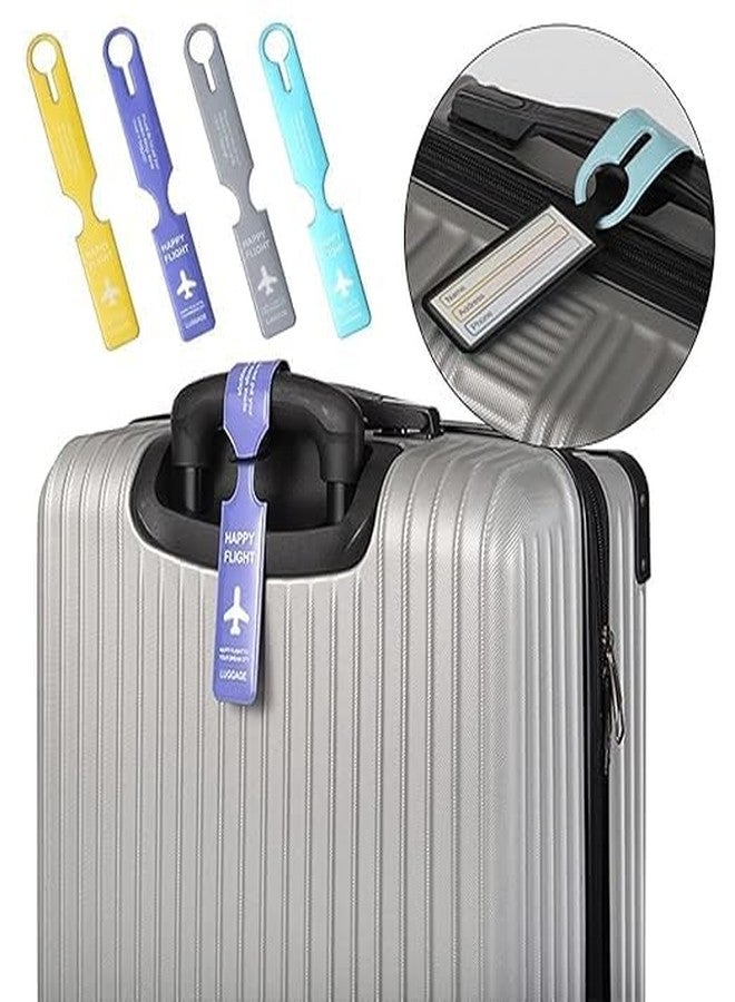 SRN Enterprise - Travel in Style | Set of 4 Colorful Luggage Tags | Durable Name, Address & Contact Info Labels | Anti-Lost Identifier for Suitcases, Backpacks & Handbags, ID Labels(Multi Color) - Image 5