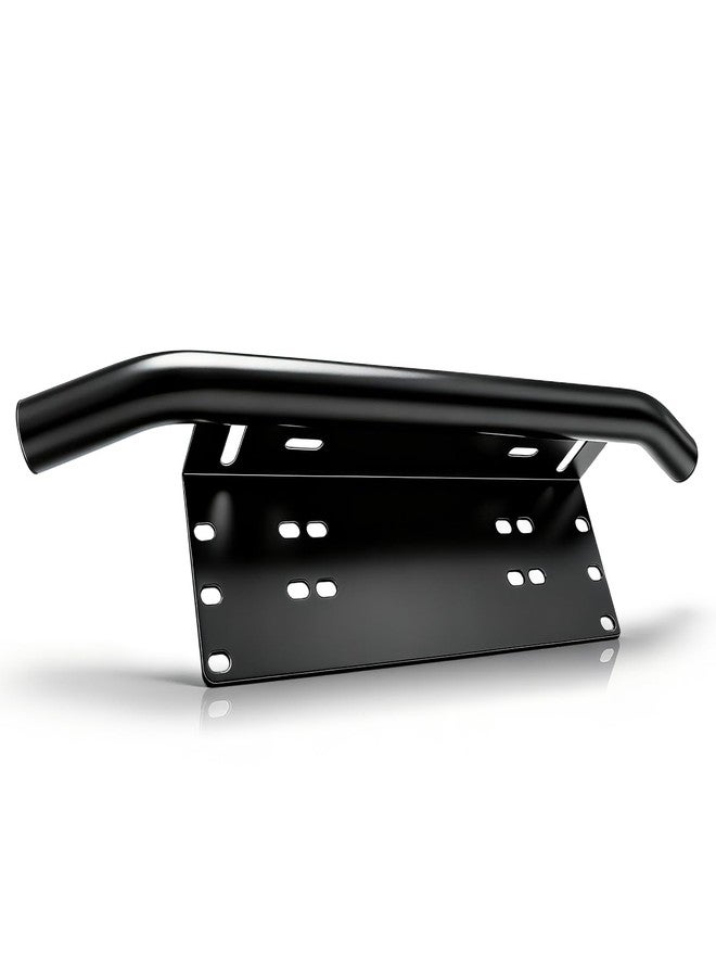CO LIGHT No Drill Universal Bull Bar Front Bumper License Plate Mount Bracket Aluminum Alloy Holder for Offroad Light Bar Pods Driving Lights Compatible with JK JL Truck SUV Pickup ATV UTV Black - Image 1