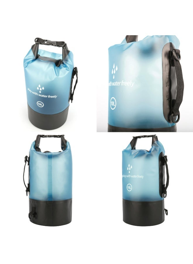 CMGTYYD Floating Waterproof Dry Bag Backpack, 10L Roll Top Lightweight Dry Storage Bag Backpack Sack for Kayaking, Rafting, Boating, Swimming, Camping, Hiking, Beach, Fishing (Blue) - Image 2