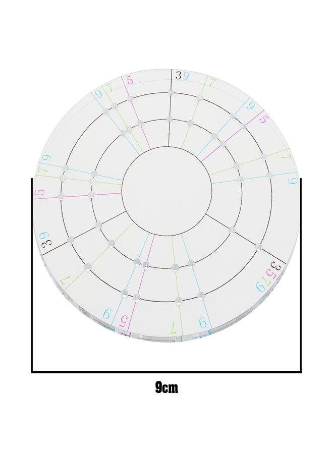 Create idea 1PC Pottery Circle Divider Acrylic Small Pottery Tools Disc Diameter 9cm Pottery Measuring Tool Clay Equal Dividing Template Clay Gadget Odd Numbers - Image 4
