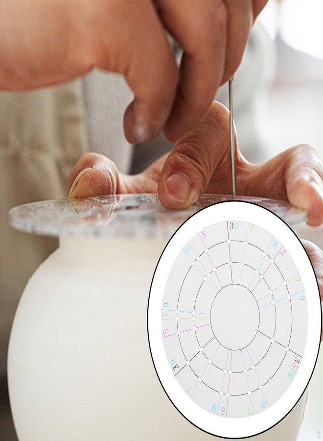 Create idea 1PC Pottery Circle Divider Acrylic Small Pottery Tools Disc Diameter 9cm Pottery Measuring Tool Clay Equal Dividing Template Clay Gadget Odd Numbers - Image 3