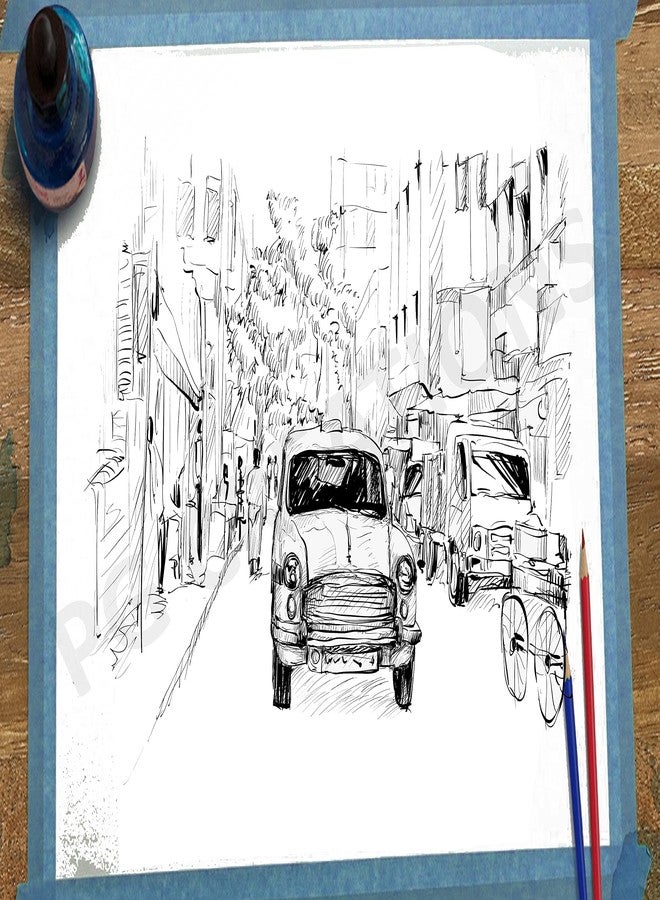 PG Creations 20 Sheets, A2 Ivory Drawing Papers, 400 GSM Thick Smooth Sheets for Architecture, Professional Portfolios & Large-Scale Art, 16.5x23.4 Inch, White - Image 4